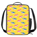Pink And Blue Shark Pattern Print Crossbody Lunch Bag