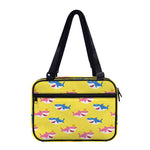 Pink And Blue Shark Pattern Print Double Strap Bible Bag