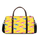Pink And Blue Shark Pattern Print Duffle Bag