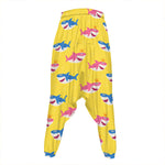 Pink And Blue Shark Pattern Print Hammer Pants