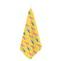Pink And Blue Shark Pattern Print Hand Towel