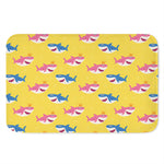 Pink And Blue Shark Pattern Print Indoor Door Mat