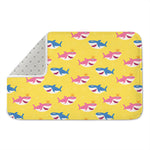 Pink And Blue Shark Pattern Print Indoor Door Mat