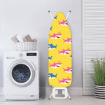 Pink And Blue Shark Pattern Print Ironing Board Cover