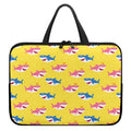 Pink And Blue Shark Pattern Print Laptop Sleeve With Handle