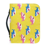 Pink And Blue Shark Pattern Print Leather Bible Cover