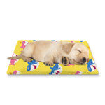Pink And Blue Shark Pattern Print Pet Cooling Mat Cover