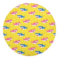 Pink And Blue Shark Pattern Print Round Blanket