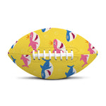 Pink And Blue Shark Pattern Print Rugby Ball