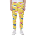 Pink And Blue Shark Pattern Print Joggers
