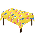 Pink And Blue Shark Pattern Print Tablecloth