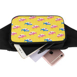 Pink And Blue Shark Pattern Print Waist Bag