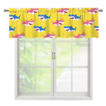 Pink And Blue Shark Pattern Print Window Valance