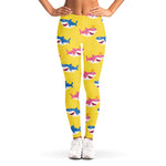 Pink And Blue Shark Pattern Print Women's Leggings