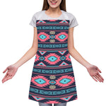 Pink And Blue Southwestern Pattern Print Adjustable Apron