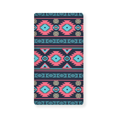 Pink And Blue Southwestern Pattern Print Baby Crib Sheet