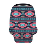 Pink And Blue Southwestern Pattern Print Baby Seat Cover