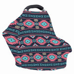 Pink And Blue Southwestern Pattern Print Baby Seat Cover