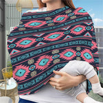 Pink And Blue Southwestern Pattern Print Baby Seat Cover
