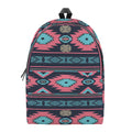 Pink And Blue Southwestern Pattern Print School Backpack