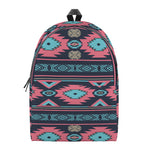 Pink And Blue Southwestern Pattern Print Backpack