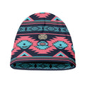 Pink And Blue Southwestern Pattern Print Beanie
