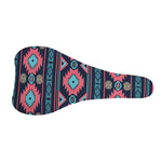 Pink And Blue Southwestern Pattern Print Bicycle Seat Cover