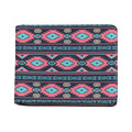 Pink And Blue Southwestern Pattern Print Bifold Wallet