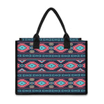 Pink And Blue Southwestern Pattern Print Canvas Tote Bag