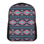 Pink And Blue Southwestern Pattern Print Casual Backpack