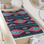 Pink And Blue Southwestern Pattern Print Changing Pad Cover