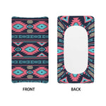 Pink And Blue Southwestern Pattern Print Changing Pad Cover