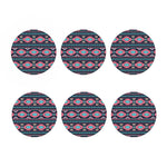 Pink And Blue Southwestern Pattern Print Coaster Set