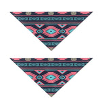 Pink And Blue Southwestern Pattern Print Dog Bandana