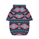 Pink And Blue Southwestern Pattern Print Dog Zip Up Hoodie