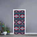 Pink And Blue Southwestern Pattern Print Door Sticker