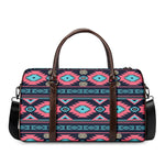 Pink And Blue Southwestern Pattern Print Duffle Bag