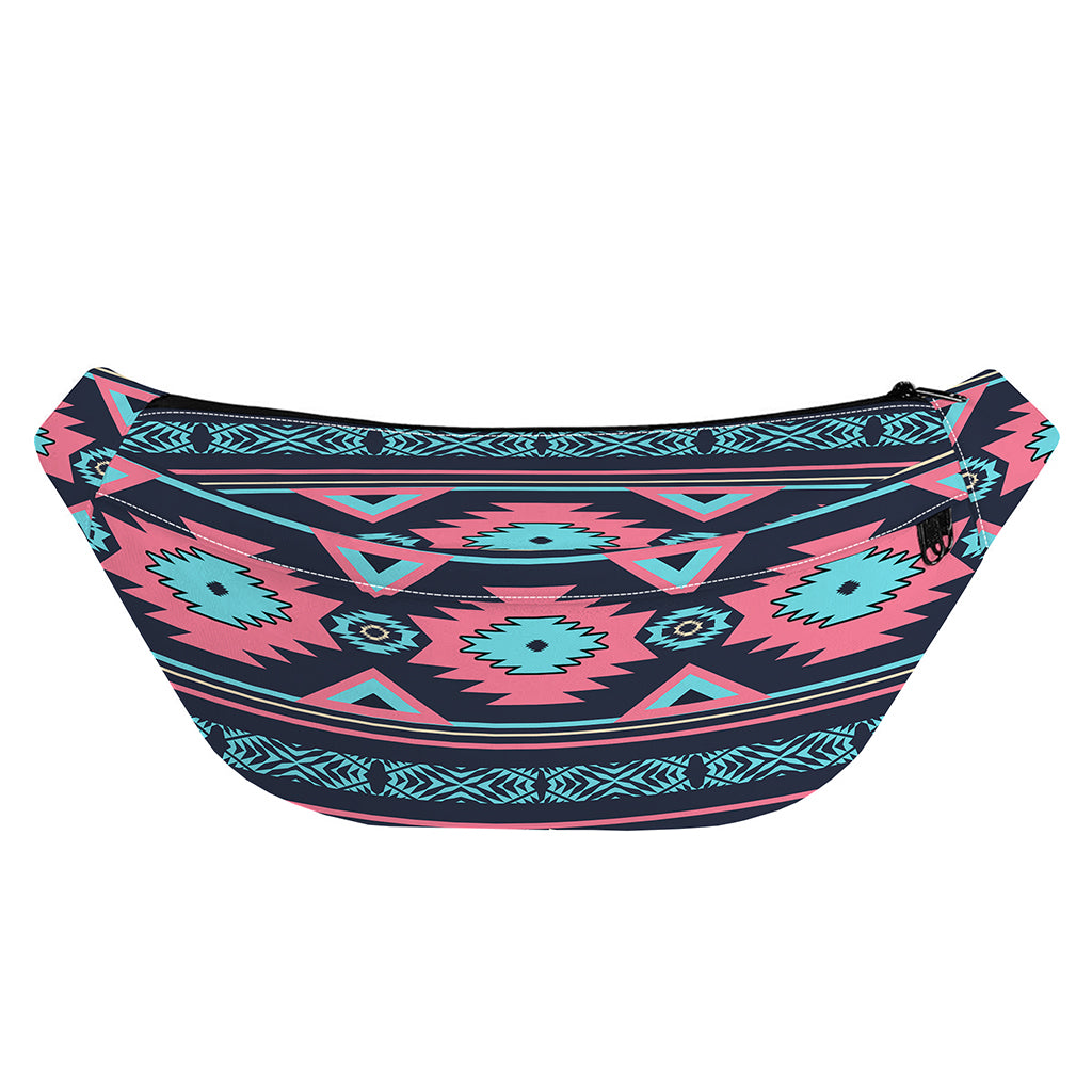 Pink And Blue Southwestern Pattern Print Fanny Pack