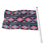 Pink And Blue Southwestern Pattern Print Flag