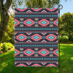 Pink And Blue Southwestern Pattern Print Garden Flag