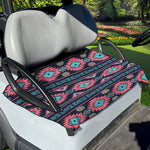 Pink And Blue Southwestern Pattern Print Golf Cart Seat Cover