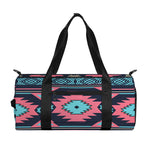 Pink And Blue Southwestern Pattern Print Gym Bag