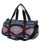 Pink And Blue Southwestern Pattern Print Gym Bag