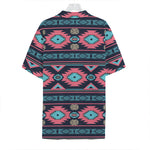 Pink And Blue Southwestern Pattern Print Hawaiian Shirt