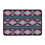 Pink And Blue Southwestern Pattern Print Kitchen Mat