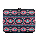 Pink And Blue Southwestern Pattern Print Laptop Sleeve