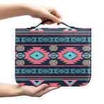 Pink And Blue Southwestern Pattern Print Leather Bible Cover