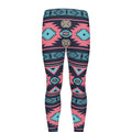 Pink And Blue Southwestern Pattern Print Men's Leggings