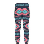 Pink And Blue Southwestern Pattern Print Men's leggings