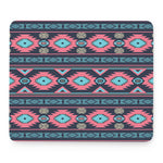 Pink And Blue Southwestern Pattern Print Mouse Pad